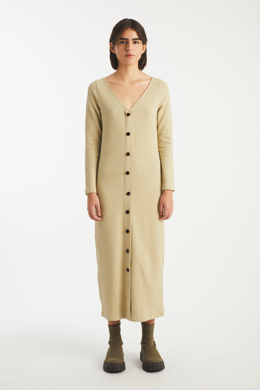 HOFFMAN FITTED KNIT BUTTONED DRESS - Abito con bottoni